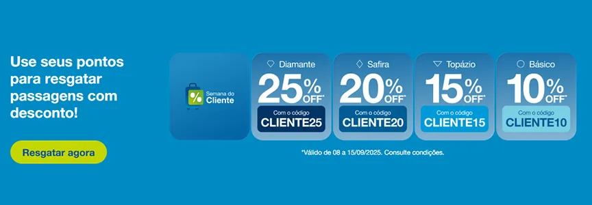 Azul Oferece Até 25% de Desconto no Resgate de Passagens com Pontos TudoAzul em 2025
Quer viajar pelo Brasil sem esvaziar sua conta de pontos TudoAzul? Em 2025, a Azul está com uma promoção imperdível: até 25% de desconto no resgate de passagens aéreas nacionais usando pontos, válida para clientes de todas as categorias do programa TudoAzul. Seja para um fim de semana em Florianópolis ou uma aventura em Fernando de Noronha, essa oferta é a chance perfeita para economizar. Neste guia, detalhamos como aproveitar o desconto, acumular mais pontos e maximizar suas viagens. Já pensou em voar com pontos e ainda sobrar milhas para a próxima aventura?
Por Que a Promoção TudoAzul é Imperdível em 2025?
O programa TudoAzul é um dos mais acessíveis do Brasil, permitindo acumular pontos em voos, cartões de crédito e compras do dia a dia. Com a campanha “Conheça o Brasil” incentivando o turismo interno até fevereiro de 2025, a Azul turbinou suas ofertas, incluindo até 25% de desconto no resgate de passagens domésticas. A promoção é válida para voos até 30 de novembro de 2025, com condições especiais para categorias como Diamante e Safira. Qual destino você escolheria com esse desconto?
Como Funciona o Desconto de Até 25% no Resgate de Passagens
A oferta reduz o número de pontos necessários para emitir passagens aéreas nacionais operadas pela Azul. Confira os detalhes:
Quem Pode Aproveitar?
Clientes Diamante: Até 25% de desconto no resgate de pontos.
Clientes Safira: Até 20% de desconto.
Clientes Topázio e Azul: Até 15% de desconto, dependendo da promoção ativa.
Exemplo: Um voo de São Paulo (GRU) a Recife (REC) custa normalmente 12.000 pontos por trecho para clientes Diamante. Com 25% de desconto, cai para 9.000 pontos + taxas. Para categorias inferiores, o desconto é proporcional.
Condições:
Período de voo: De 7 de abril a 30 de novembro de 2025 (exceto feriados e datas blackout, consulte o regulamento no site da Azul).
Período de reserva: Até 13 de abril de 2025 ou enquanto durar a disponibilidade.
Limitação: Sujeito a assentos promocionais; o desconto não se aplica às taxas aeroportuárias.
Como Resgatar com Desconto?
Acesse o site (voeazul.com.br) ou o app TudoAzul e faça login.
Na seção “Resgatar com Pontos”, busque seu voo doméstico desejado.
O desconto será aplicado automaticamente no checkout para clientes elegíveis.
Finalize com pontos ou combine com dinheiro (opção “Pontos + Reais”) para maior economia.
Dica: Monitore a página de ofertas da Azul (https://www.voeazul.com.br/br/pt/ofertas/pontos) para promoções relâmpago com descontos ainda maiores.
Outras Ofertas TudoAzul para 2025
Além do desconto no resgate, a Azul oferece formas de turbinar seus pontos:
Bônus em Transferências
Livelo e outros programas: Transfira pontos de programas parceiros (como Livelo ou Dotz) e ganhe até 100% de bônus até 31 de março de 2025. Exemplo: 10.000 pontos Livelo viram 20.000 no TudoAzul.
Cartões de crédito: Clientes TudoAzul Itaucard Visa Infinite ganham até 3 pontos por dólar, com bônus de adesão de até 60.000 pontos.
Acúmulo em Parceiros
Compras online: No Shopping TudoAzul, ganhe até 10 pontos por real em lojas como Amazon e Americanas.
Hotéis e carros: Parceiros como Booking.com e Localiza rendem 500 a 2.000 pontos por reserva.
Dia a dia: Use o app TudoAzul em redes como Shell Box (1 ponto por real) ou iFood (bônus sazonais).
Clube TudoAzul
Assinantes do Clube TudoAzul (planos a partir de R$ 39/mês) recebem pontos mensais e bônus exclusivos, como 10% a 20% extra em transferências. Em 2025, o clube oferece desafios para subir de categoria mais rápido, com até 15.000 pontos bônus.
Já imaginou quantos voos você pode resgatar combinando essas promoções?
Dicas para Maximizar a Promoção de 25% em 2025
Escolha destinos econômicos: Rotas como São Paulo–Curitiba ou Rio–Belo Horizonte custam a partir de 2.500 pontos com desconto.
Reserve cedo: Assentos promocionais são limitados, especialmente para destinos populares como Salvador ou Porto Alegre.
Use cartões parceiros: Cartões TudoAzul Itaucard acumulam mais rápido e liberam bônus em promoções sazonais.
Evite expiração: Mantenha sua conta ativa com qualquer movimentação (voo ou compra) a cada 24 meses.
Combine benefícios: Clientes Diamante podem somar o desconto com upgrades gratuitos ou acesso a Salas VIP.
Qual voo você planeja resgatar com essa economia? Compartilhe nos comentários sua estratégia ou um destino dos sonhos! Confira nossos guias sobre “Melhores Cartões para Milhas” ou “Destinos Nacionais Baratos com a Azul” para mais dicas de viagem.
FAQ
Quem é elegível para o desconto de 25% no resgate?
Clientes TudoAzul de todas as categorias, com maior desconto (25%) para Diamante e menor (15%) para Azul/Topázio.
A oferta vale para voos internacionais?
Não, apenas para voos domésticos operados pela Azul, até 30/11/2025.
Como sei se o desconto foi aplicado?
No checkout do site ou app, o total de pontos será reduzido automaticamente se a promoção for válida.
Os pontos TudoAzul expiram?
Sim, após 24 meses sem atividade, mas voos ou compras renovam a validade.
Palavras do Especialista
“A promoção de 25% no resgate de passagens é uma oportunidade de ouro em 2025. Combine com transferências de pontos e o Clube TudoAzul para maximizar suas viagens domésticas.” – Especialista em SEO e Programas de Fidelidade.